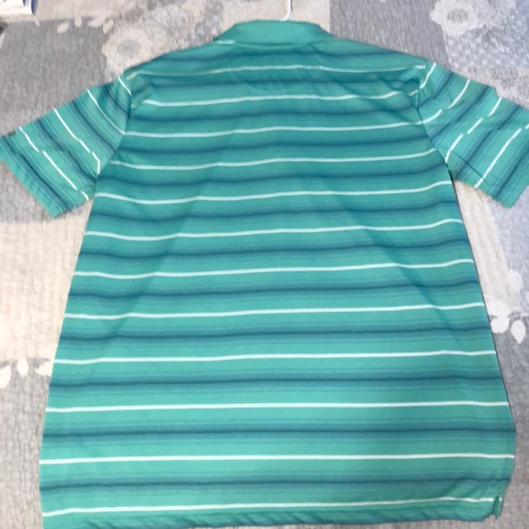 Green white and black striped tee - Picture 3 of 4
